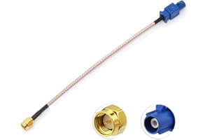 Yuslao SMA Male to Fakra C Male Blue Car GPS Antenna Adapter Pigtail Cable 15cm 6inch for GPS Navigation Receiver System GPS Tracker Modem Vehicle Car Stereo Head Unit