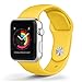 FanTEK 42mm S/M Sports Silicone Replacement Wrist Strap for iWatch Apple Watch Series 1 Series 2, Yellow