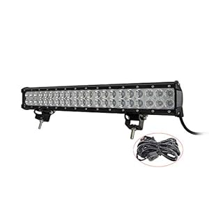 SKYWORLD Extra led-schijnwerper, bar, dubbele rijen, 20 inch, 50 cm, 126 W, koplamp, schijnwerper, combo, offroad…