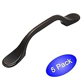 5 Pack - Cosmas 9533ORB Oil Rubbed Bronze Cabinet Hardware Footed Handle Pull - 3