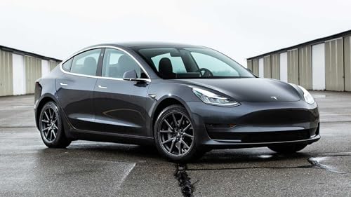 Kayme Waterproof Breathable Car Cover Compatible with Tesla Model 3 (2017-2025), 6 Layers Outdoor Car Cover, Rain Sun Dust Cover with Zip and Cotton Lining.
