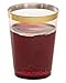 Gold Plastic Clear Cups | 10 oz. 50 Pack | Disposable Party Cups with Gold Rim | Fancy Wedding Tumblers | Elegant Party Supplies & Decorations | Old Fashioned Tumblers [Drinket Collection]