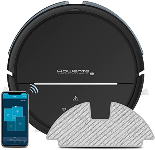 Rowenta X-plorer Serie 120 AI RR7875 Robot vacuum cleaner, AI navigation, ultra-precise hand-off cleaning, protected data, laser+camera technology, long life battery