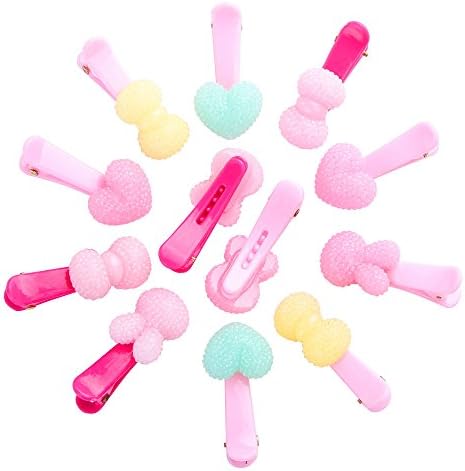 NEFUTRY 6 Pairs 12pcs Lovely Hair Clips Hair Bow Barrettes Accessories for Baby Girls Kids Toddlers (Type 1)