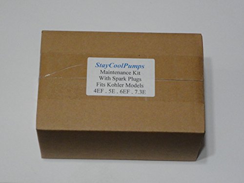 StayCoolPumps SCP Maintenance Service Kit with Spark Plugs for Kohler Marine Generator Models 4EF 5E 6EF 7.3E