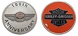 Harley Davidson 100th Anniversary Challenge Collectible Coin Logo Metal Lucky Poker Chips & Gift