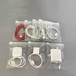 100 Self Seal PVC Pack Zipper Lock Bags,Clear
