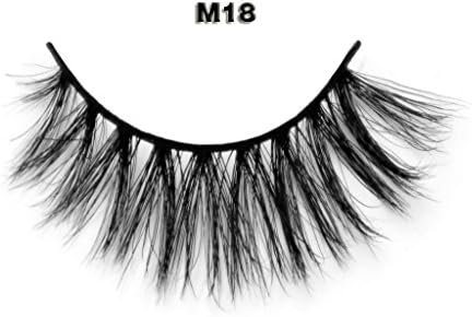34 Model 3D Luxury Natural Fur Horse False Eyelashes Extensions 100% Hand Made 1Pair M18