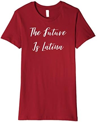 Womens Equality "The Future Is Latina" T-Shirt Small Cranberry