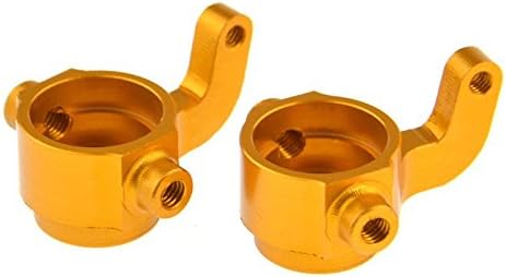 2 x Gold RC 1:18 Model Car M603 Steering Hub Carrier Upgrade Parts Aluminum Alloy for HIMOTO E18XB E18XBL E18DB E18DBL E18OR