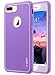 ULAK Compatible with iPhone 8 Plus Case, Heavy Duty Shockproof Flexible TPU Bumper Case Front and Back Hard Protective Cover for iPhone 8 Plus 5.5 inch Larger Screen Size, Purple
