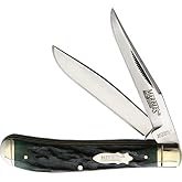 Marbles Green Jigged Bone Trapper Knife