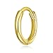 Extra Small 14k Solid Yellow Gold 1.5mm Thickness Huggie Cartilage Earrings (8 * 8mm)