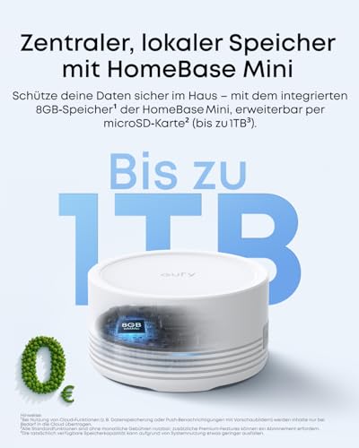 eufy eufyCam C35 (4er-Pack) mit Solarpanel C10(3W), Magnetische Halterung, Farbnachtsicht, Lokaler Speicher, IP67, Gesichtserkennung, Solarpanel-Kompatibel, Ohne ABO,Weiß 7