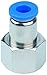 MettleAir MTCF 1/4-N02 Push to Connect Straight Female Fitting, 1/4