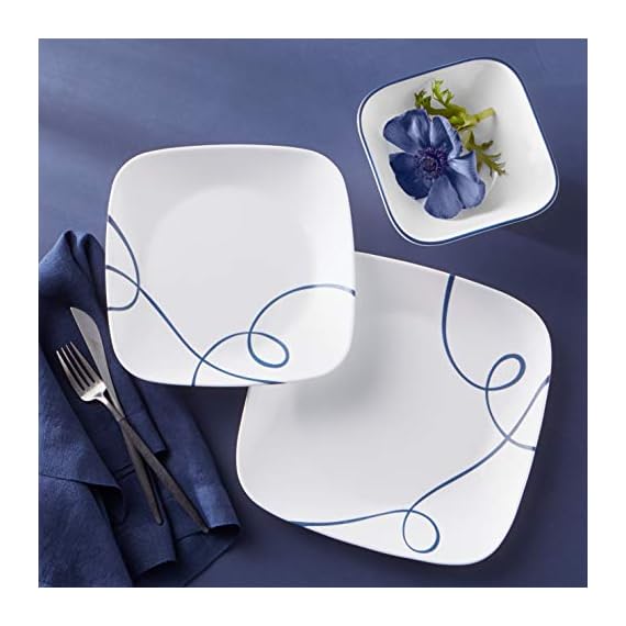 Corelle Service for 6, Chip Resistant Dinnerware Set, 18Piece, Lia LAVORIST
