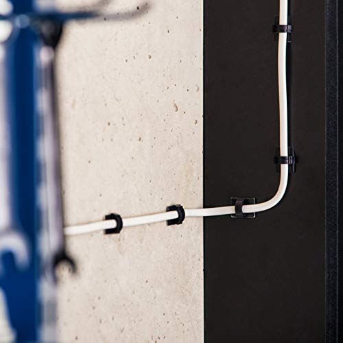 image for NoCry 154-pc Cable Organizer Kit - Includes 4 Black Wire Sleeves, 50 C