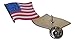 Patriotic U.S. Navy & American Flag Lapel or Hat Pin & Tie Tack Set with Clutch Back by Novel Merk