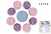 Reusable Makeup Remover Pads 12 Pack - Bamboo Cotton Face & Eye Makeup Remover Wipes with Laundry Bag - Organic 3 Layer Facial Exfoliating Bamboo Velour Rounds (Two Sizes) - Cora Belle Goods