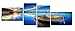 YPY Paintings Scene of Sea Boat Nature Beauty Wall Art Canvas Material Framed Paintings for Living Room Bedroom Office Decoration (B, 25x40cmx4panel)