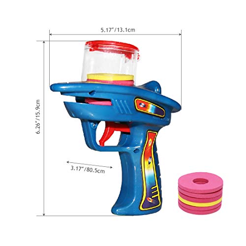 WEY&FLY Zip Shot Shooter Kids Disc Shooter Blaster with a 6-Dart Capacity, Gun Toy, Dazzling Toys - Thumbnail 5