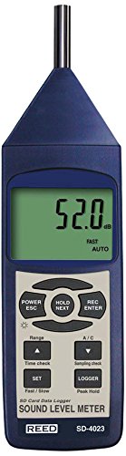 REED Instruments SD-4023 Sound Level Meter, Datalogger, 30 to 130dB with NIST Calibration Certificate