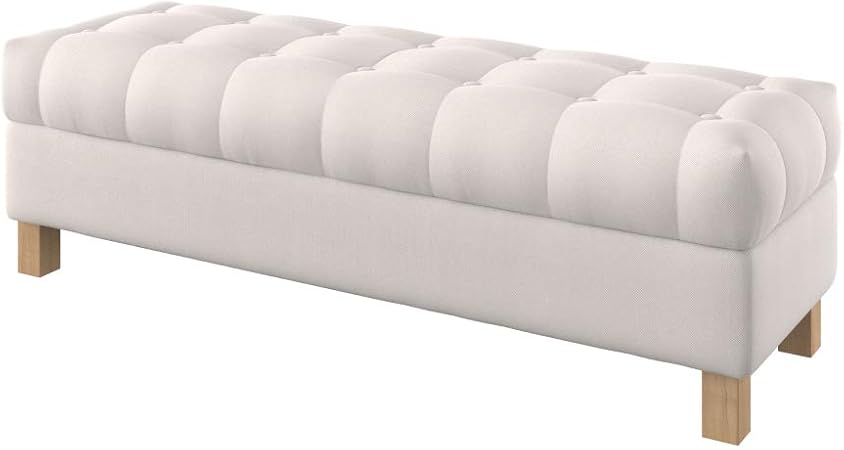 Furninero - 140 cm breit, Geknöpfter gepolsterter Sitzbank Sitzhocker