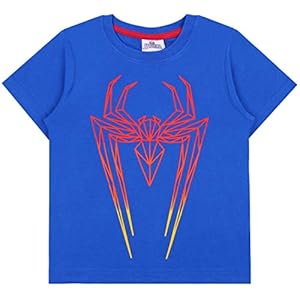 Jongens Blauw T-shirt Spiderman Thema