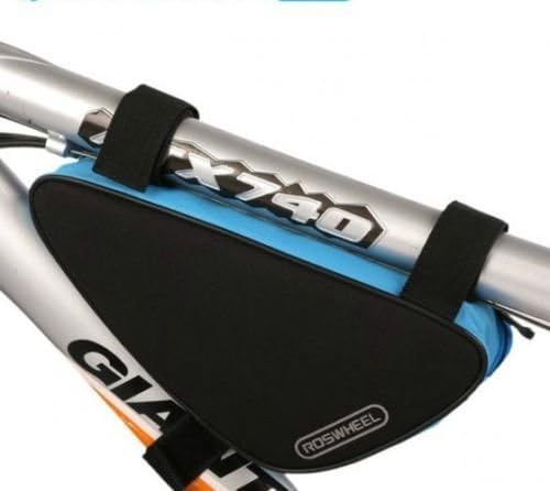 Cycling Bike Bicycle Frame Front Tube Triangle Bag Quick Release - Black+Blue