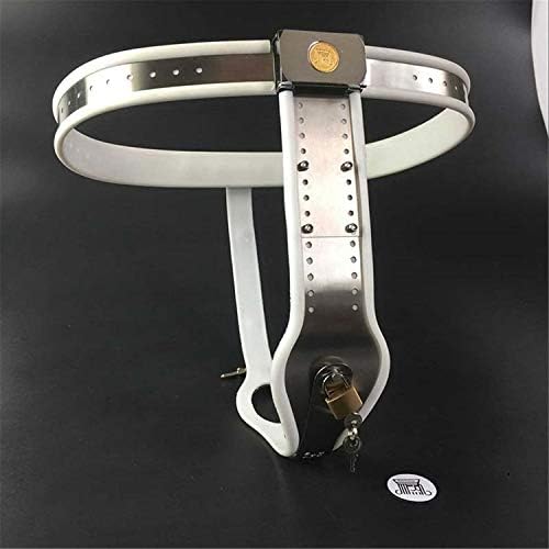 EWQ Ever Satisfied Toys Stainless Steel Female Pants Chastity Belt with Anale Pluge Chastity Lock Virginity Pants Adult Game Toys Black 70-76cm,Blue82-89cm