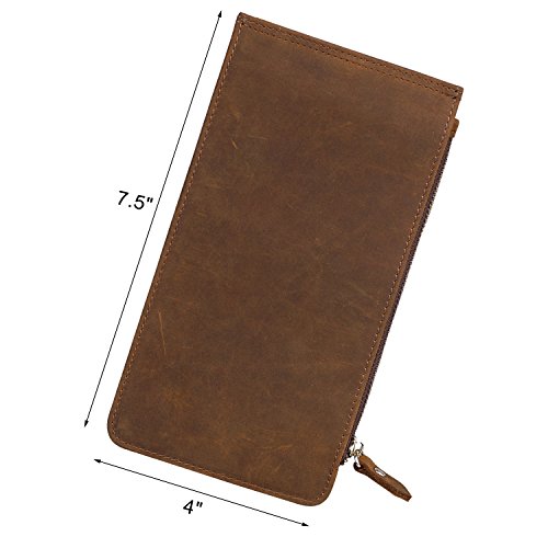 Jack&Chris Leather Multi Card Organizer Wallet Credit Card Holder Thin Wallet with Zipper Pocket,MBNM026