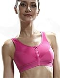 Yvette Zip Front Closure Sports Bra #6015-High Impact/Running/Compression
