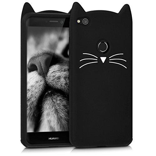 kwmobile SILICONE CASE Design cat Huawei P8 Lite (2017) - Stylish design and optimal protection