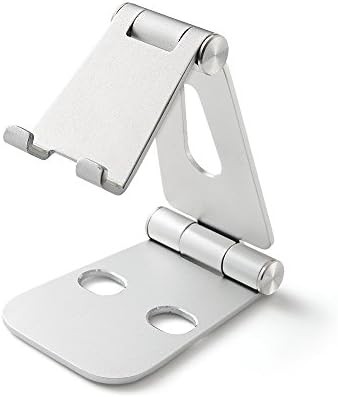iDock Aluminum Portable Foldable Height and Angle Adjustable Cell Phone Holder Stand，Tablet Holder Stand ,Universal for iPad,iPhone,Samsung,Surface,tablets and all smartphone devices