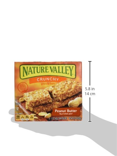 NATURE VALLEY CRUNCHY GRANOLA BARS, PEANUT BUTTER, 12 CT, 8.94 OZ (6 POUCHES)