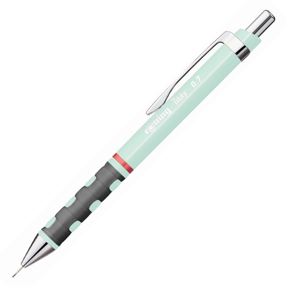 rOtring Tikky Pastel Mechanical Pencils | HB 0.7 mm | Opal Blue | with Comfort Rubber Grips | 12 Count