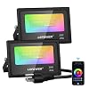 LEPOWER 20W Smart LED Flood Lights Outdoor, WiFi Dimmable Color Changing Stage Light, RGBCW, 2700K-6000K, 1600LM…