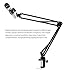 Foxnovo Microphone Arm Stand - Featuring Suspension Boom, Easy Scissor Action Mobility, and Mic Arm Mount (Black)