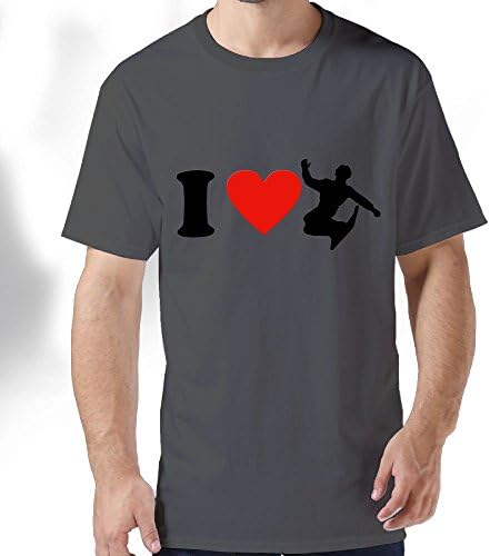 I Love Snowboard Men's Classic Short-Sleeve Crewneck Cotton T-Shirt
