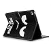 MonsDirect Case for iPad 9.7 Inch 2017 2018/iPad Air 1/2, PU Leather Case Card Slots Wallet Cover with Stand for iPad 9.7 Inch 2017 2018 & iPad Air 2 & Air 1, Don't Touch My Pad