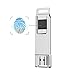 KOOTION 32GB High Speed Recognition Fingerprint Encrypted Flash Drive USB3.0 Dual Storage Security,Silver