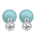 Vintage Green Pearl Earring AAA Zirconic Stud Earrings
