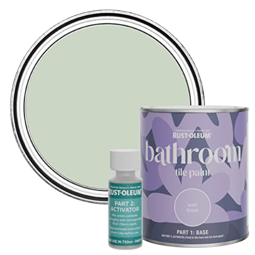 Rust-Oleum Peinture Verte Résistante à leau pour Carrelage de Salle de Bain, Finition Mate - Vert Laurier 750ml