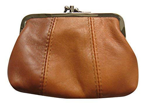 Lorenz Medium Leather Triple Framed Coin Purse - Tan