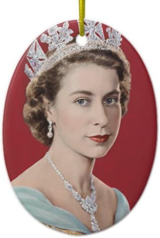 Amazon Com Venu67hol Queen Elizabeth Ii Queen Of The United Kingdom Ceramic Ornament Oval Shape Kitchen Dining