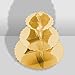 3-Tier Cardboard Party Cupcake Display Stand/Dessert Stand Cupcake Tower/Tea Party Pastry Serving Platter/Cake Tray/Folding Cake Rack for Birthday,Party,Wedding-gold