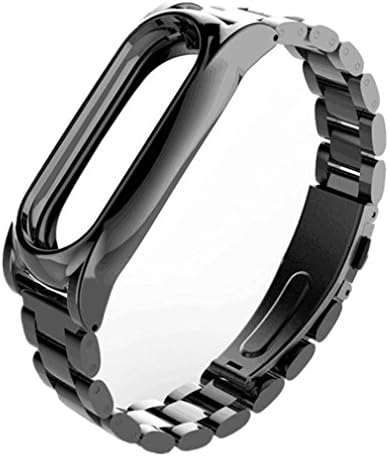 VESNIBA Magnet Stainless Steel Luxury Wrist Strap Metal Wristband 14-21CM For Xiaomi Mi Band 2 (black)