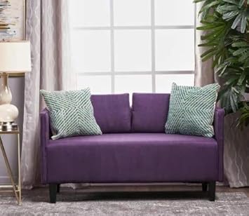 Amazon Com Loveseats For Small Spaces Sofa Dark Purple Polyester