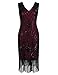 PrettyGuide Women 1920s Gatsby Cocktail Sequin Art Deco Flapper Dress