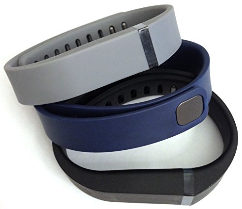 Set 3 Colors Large L 1pc Grey 1pc Navy 1pc Black Replacement Bands With Clasp for Fitbit FLEX Only /No tracker/ Wireless Activity Bracelet Sport Wristband Fit Bit Flex Bracelet Sport Arm Band Armband